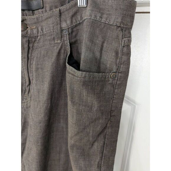 Agave Denim‎ Waterman Relaxed Straight 5 Pocket Jeans men's 35 brown - Picture 2 of 9